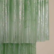 Applique Murano vetro alabastro verde a stella 13 tubi| Murano Shutters