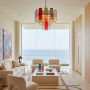 Lampadario a stella | 36 tubi, multicolore