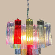 Lampadario a stella | 36 tubi, multicolore