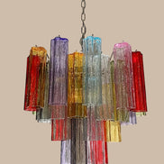 Lampadario a stella | 36 tubi, multicolore