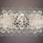 Lampadario stella in vetro di Murano con 72 tubi trasparenti | Stile anni ’70